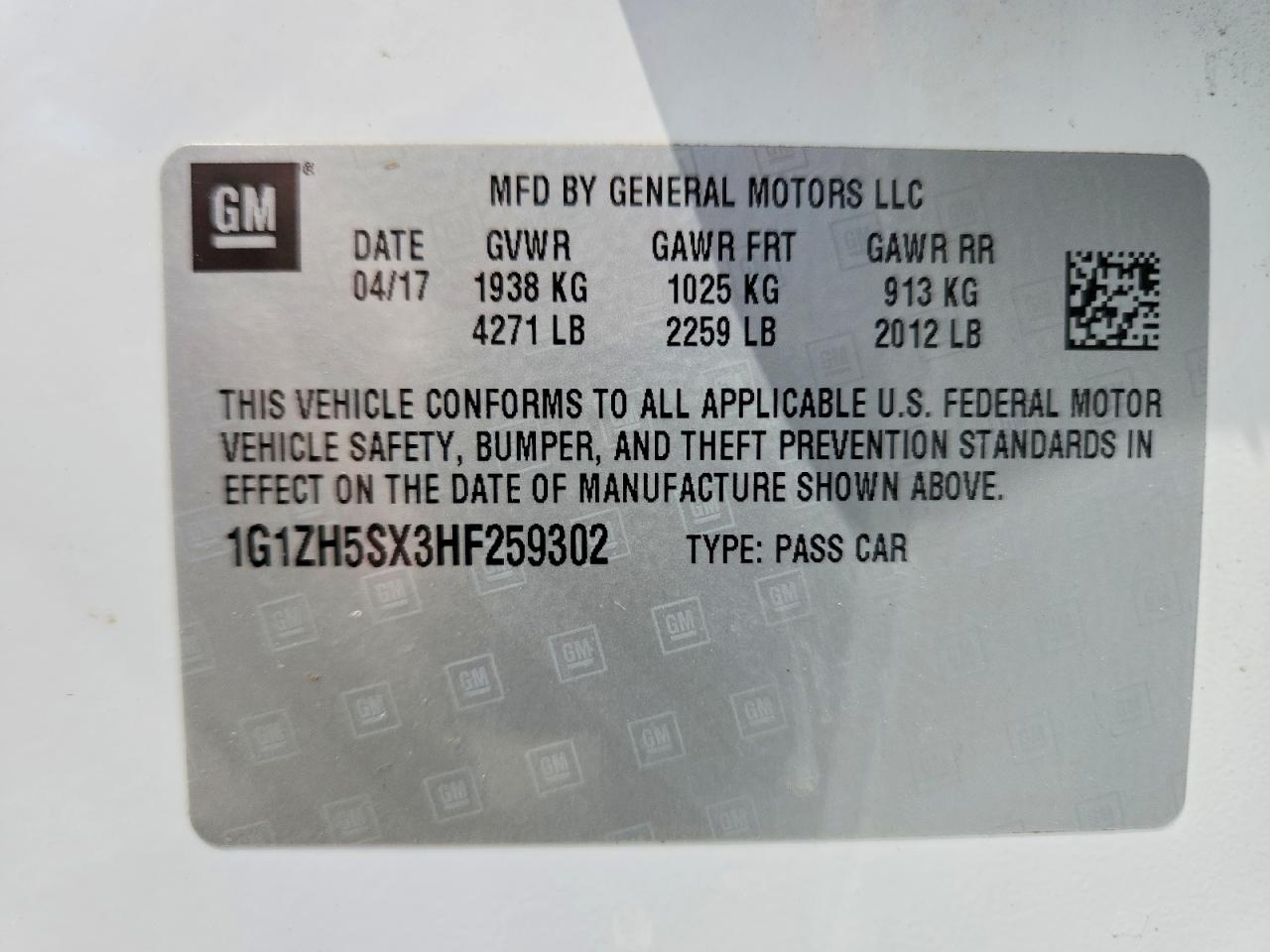 2017 CHEVROLET MALIBU