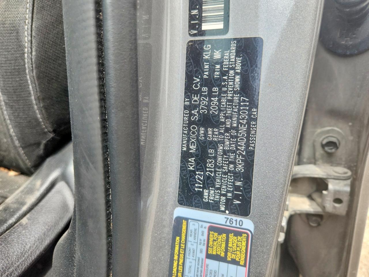 2022 KIA FORTE LXS