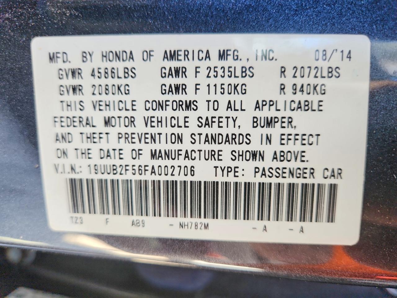 2015 ACURA TLX