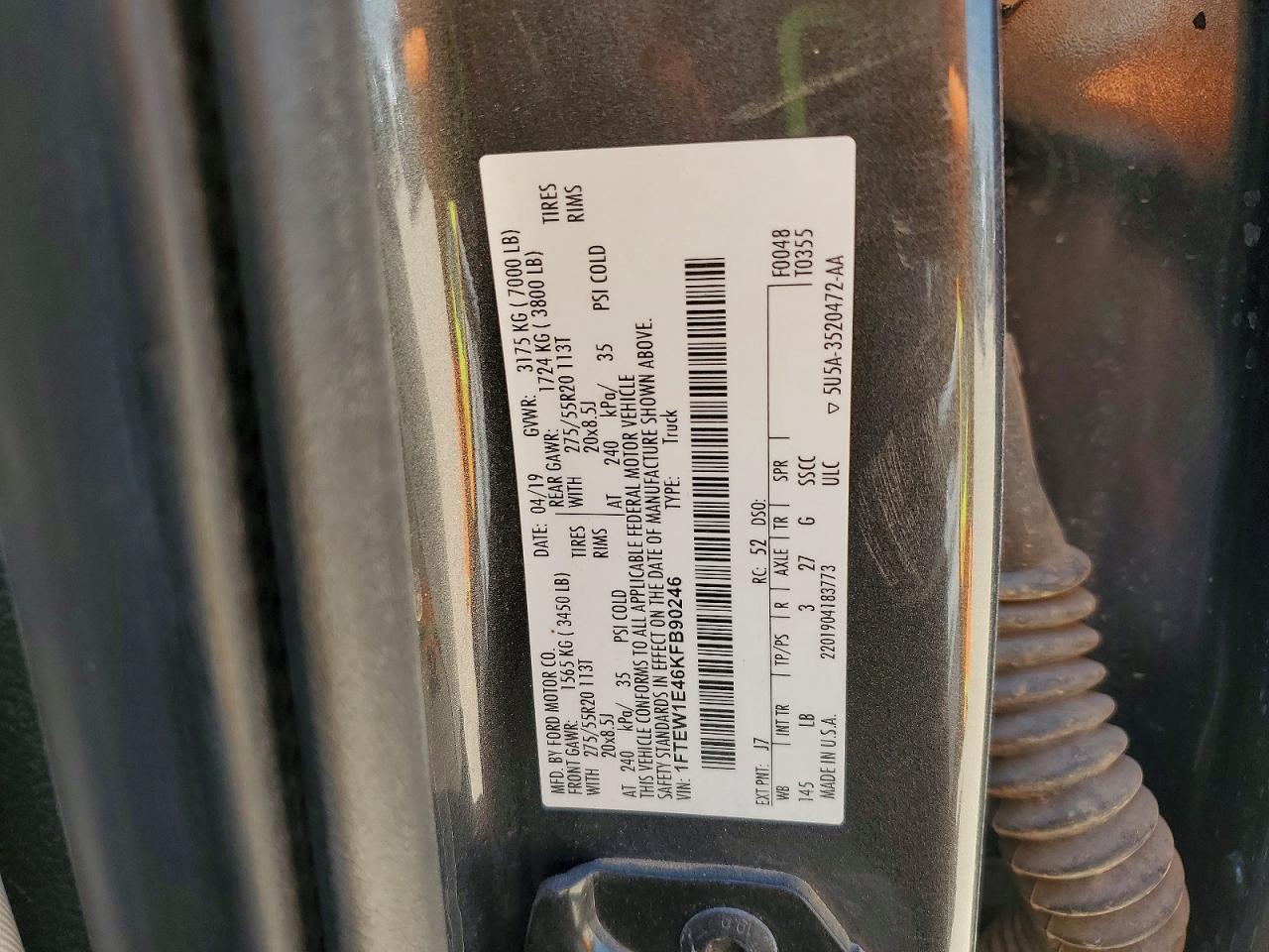 2019 FORD F150