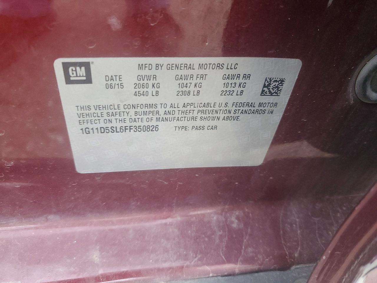 2015 CHEVROLET MALIBU