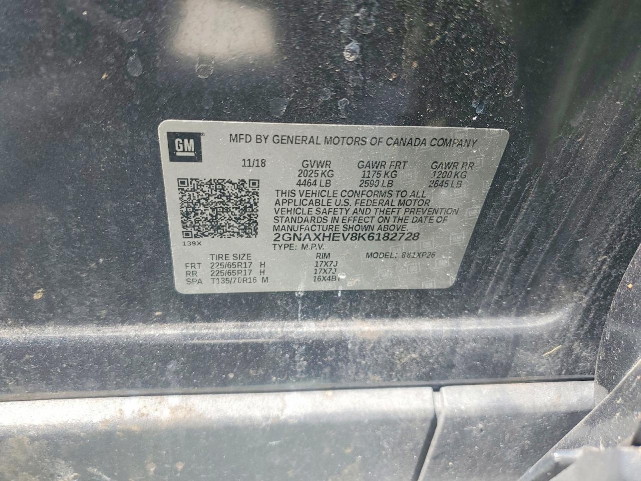 2019 CHEVROLET EQUINOX