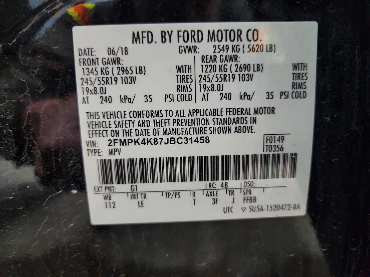 2018 FORD EDGE