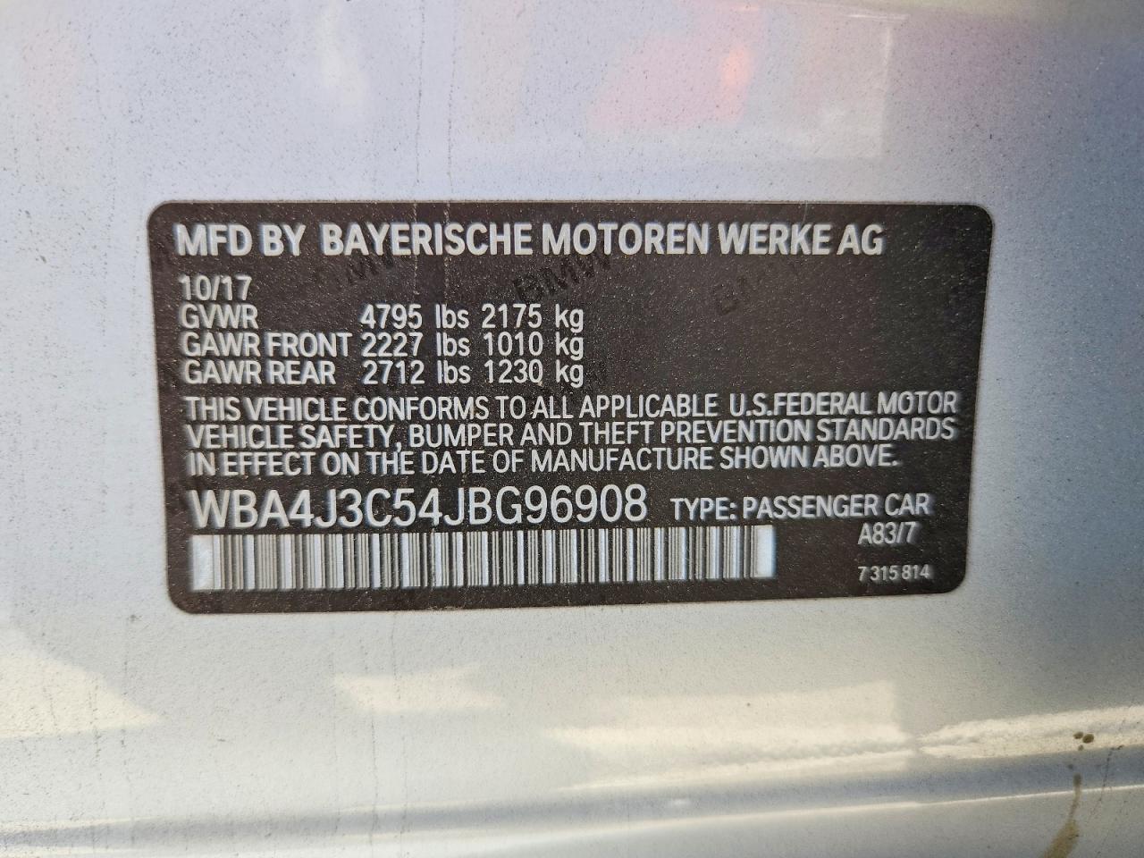 2018 BMW 4 SERIES
