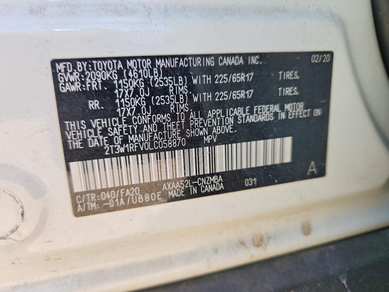 2020 TOYOTA RAV4
