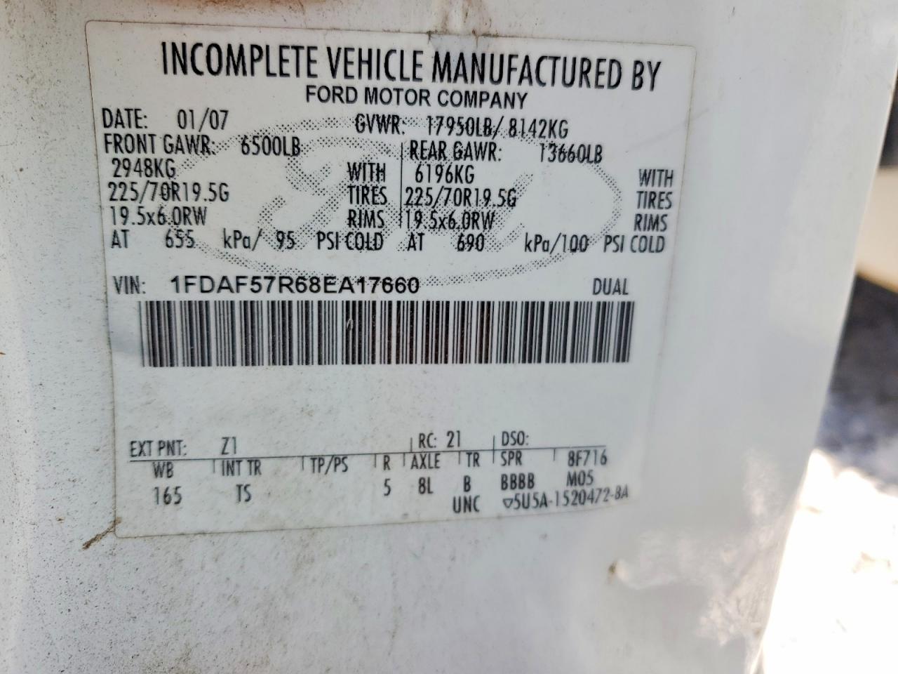 2008 FORD F550