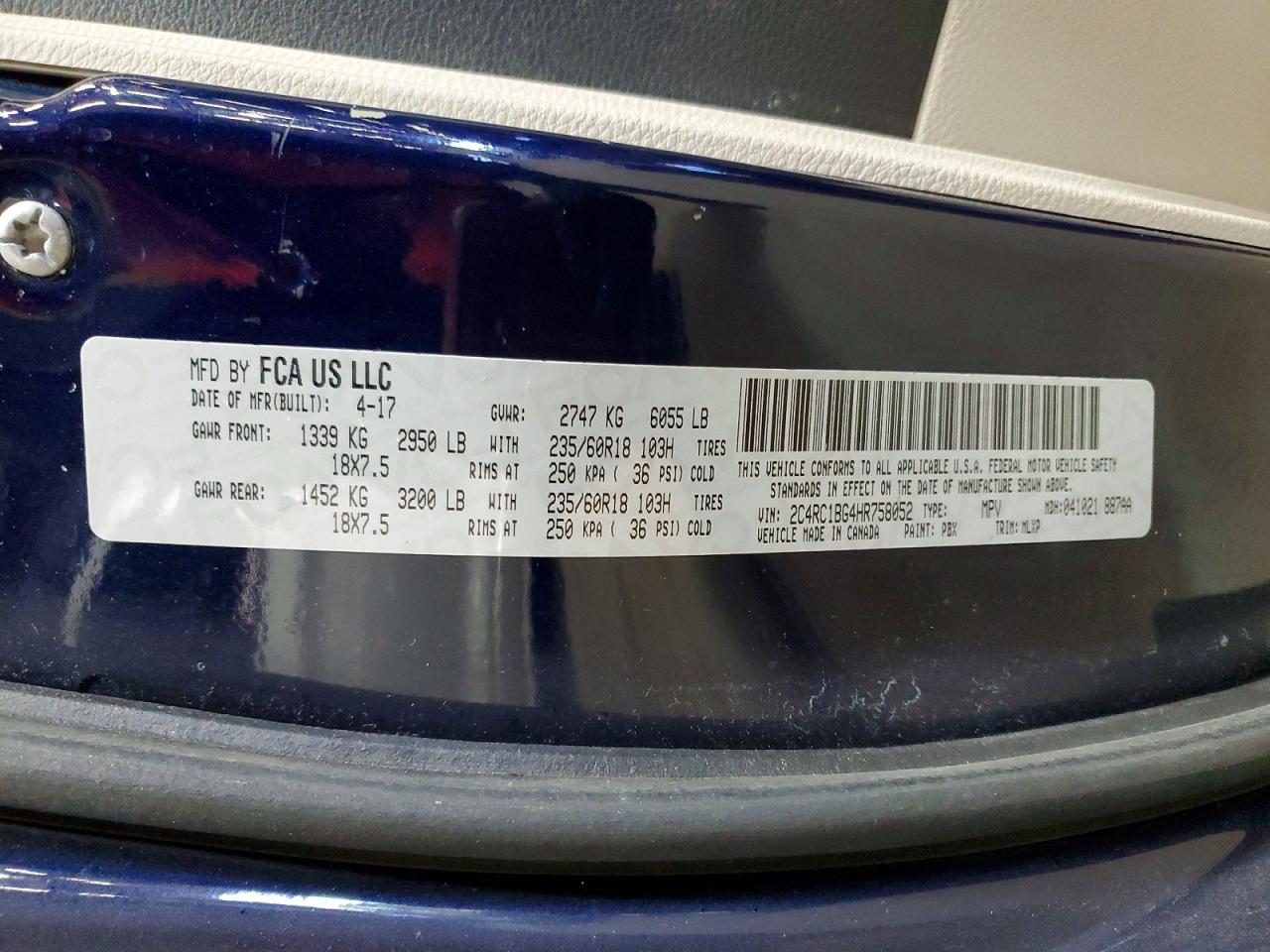 2017 CHRYSLER PACIFICA