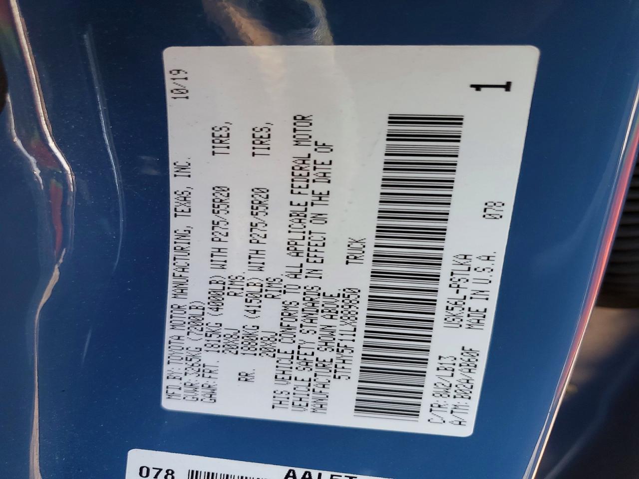 2020 TOYOTA TUNDRA