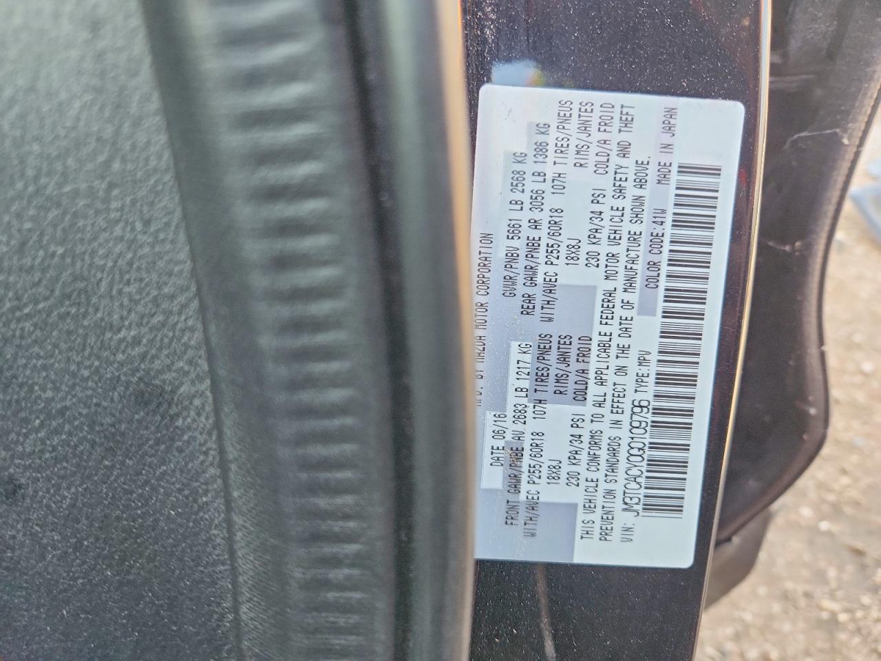 2016 MAZDA CX-9