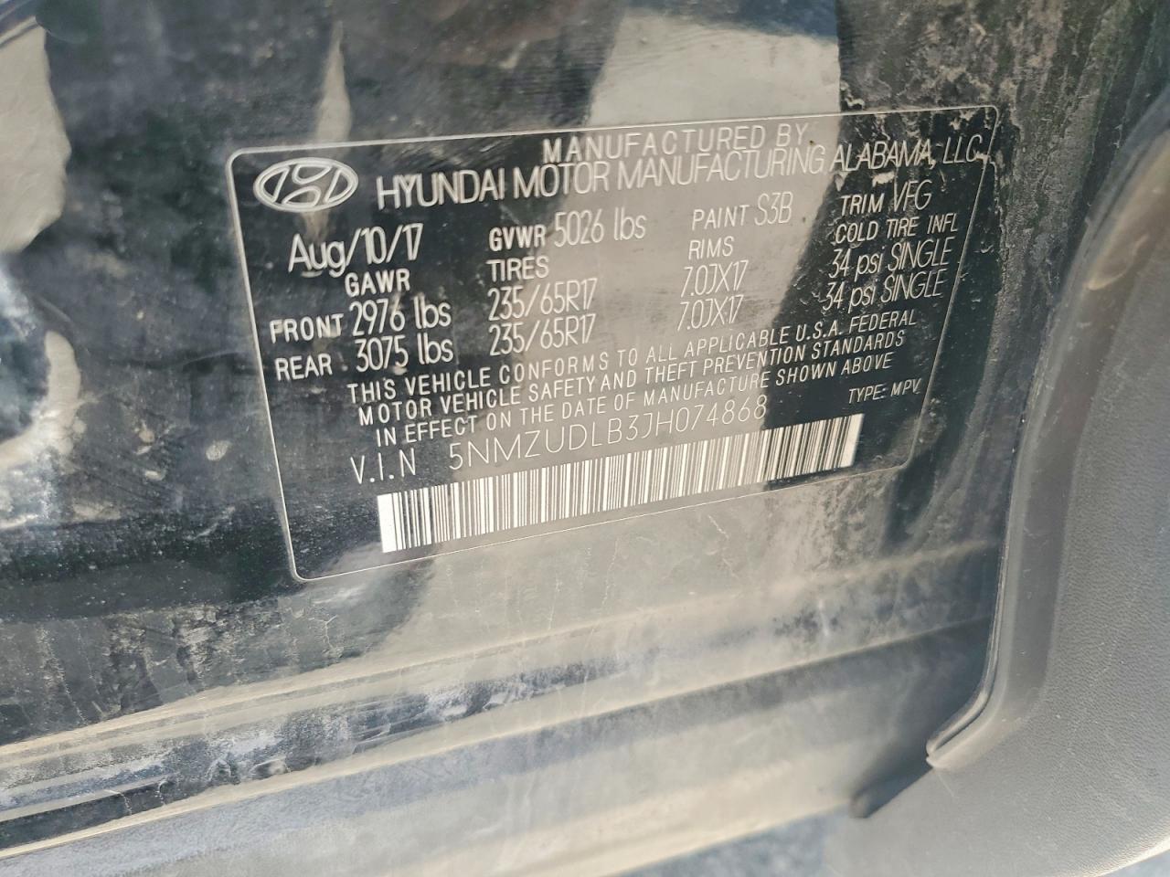 2018 HYUNDAI SANTA FE
