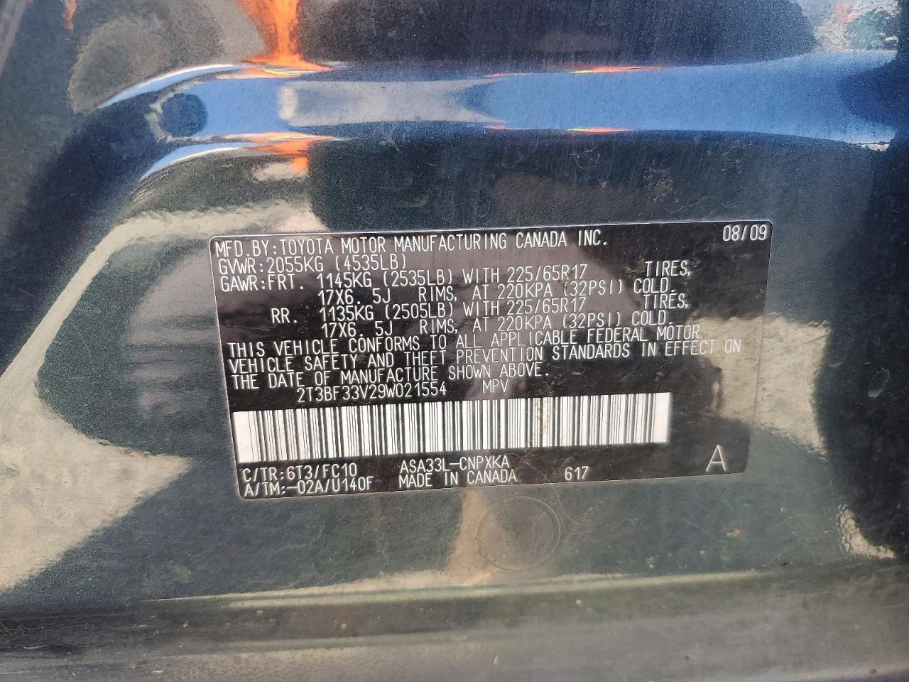2009 TOYOTA RAV4