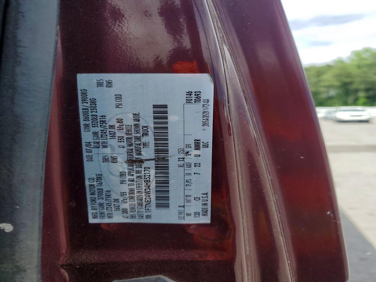 2004 FORD ECONOLINE