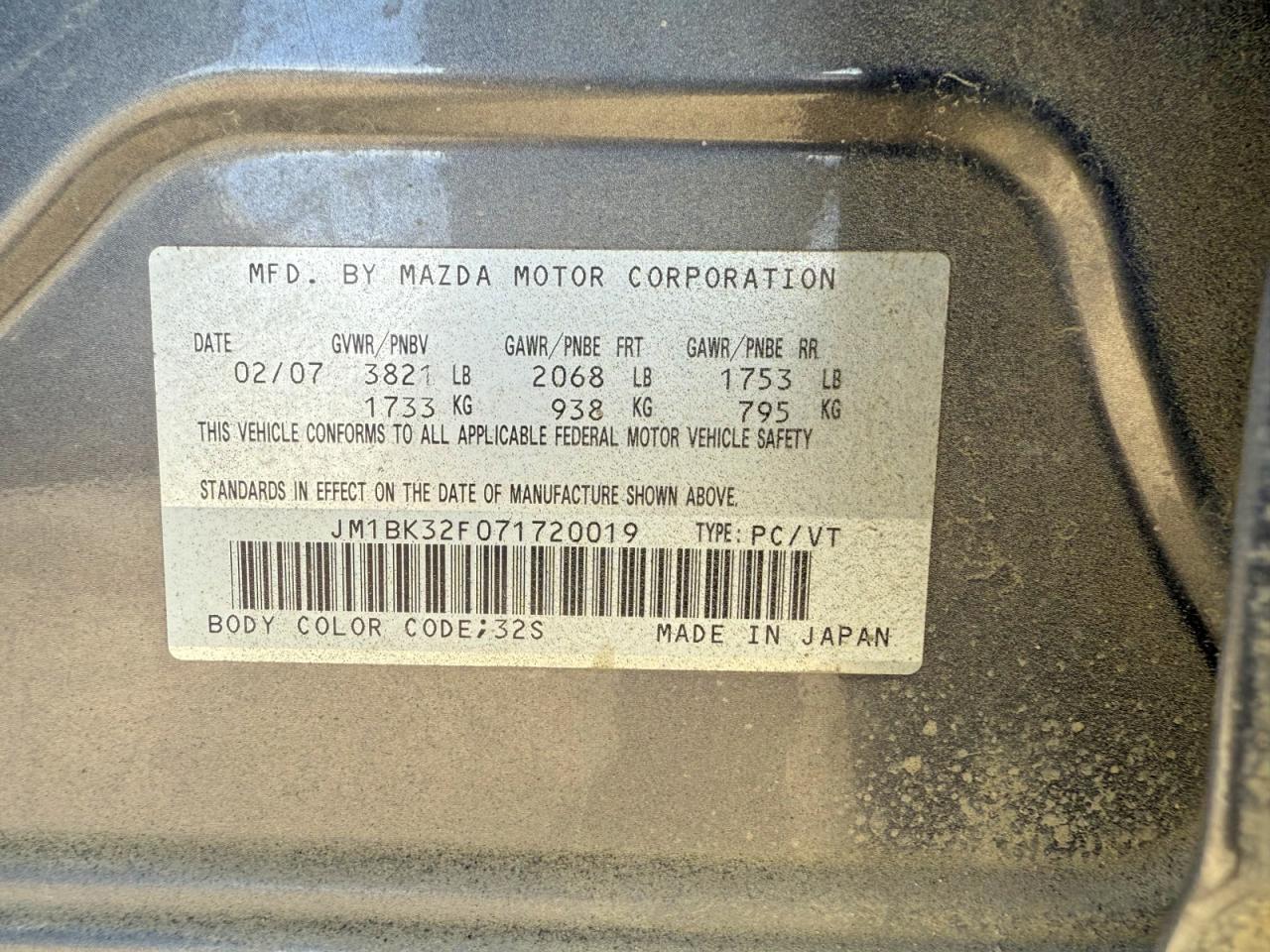 2007 MAZDA 3