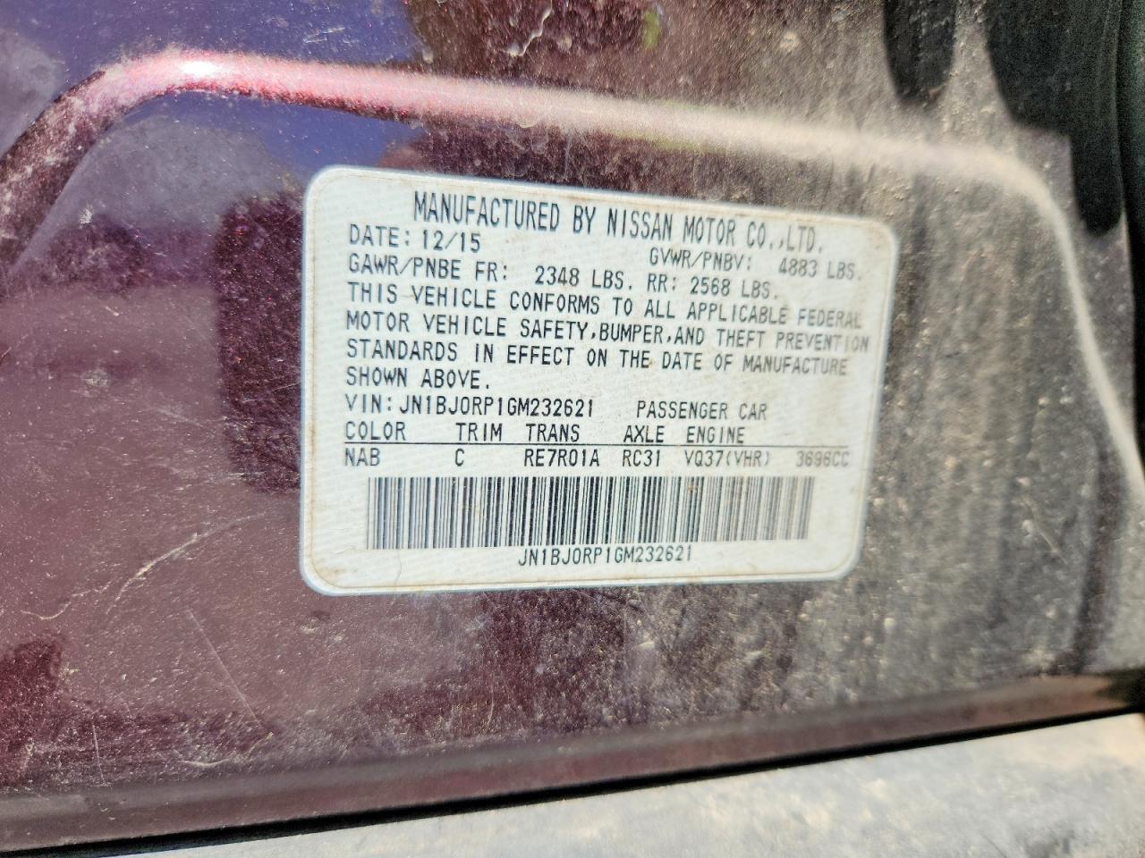 2016 INFINITI QX50 BASE
