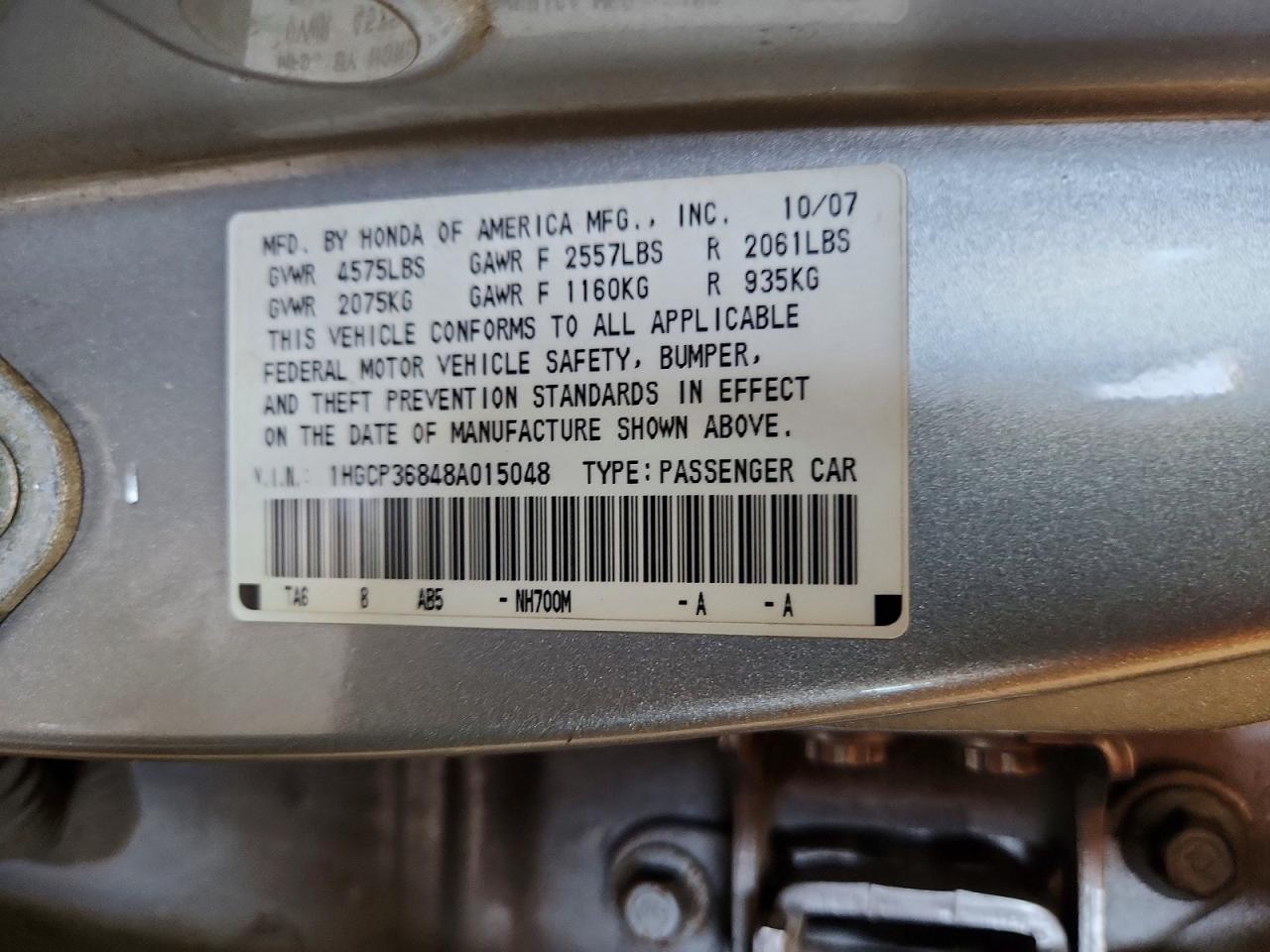 2008 HONDA ACCORD