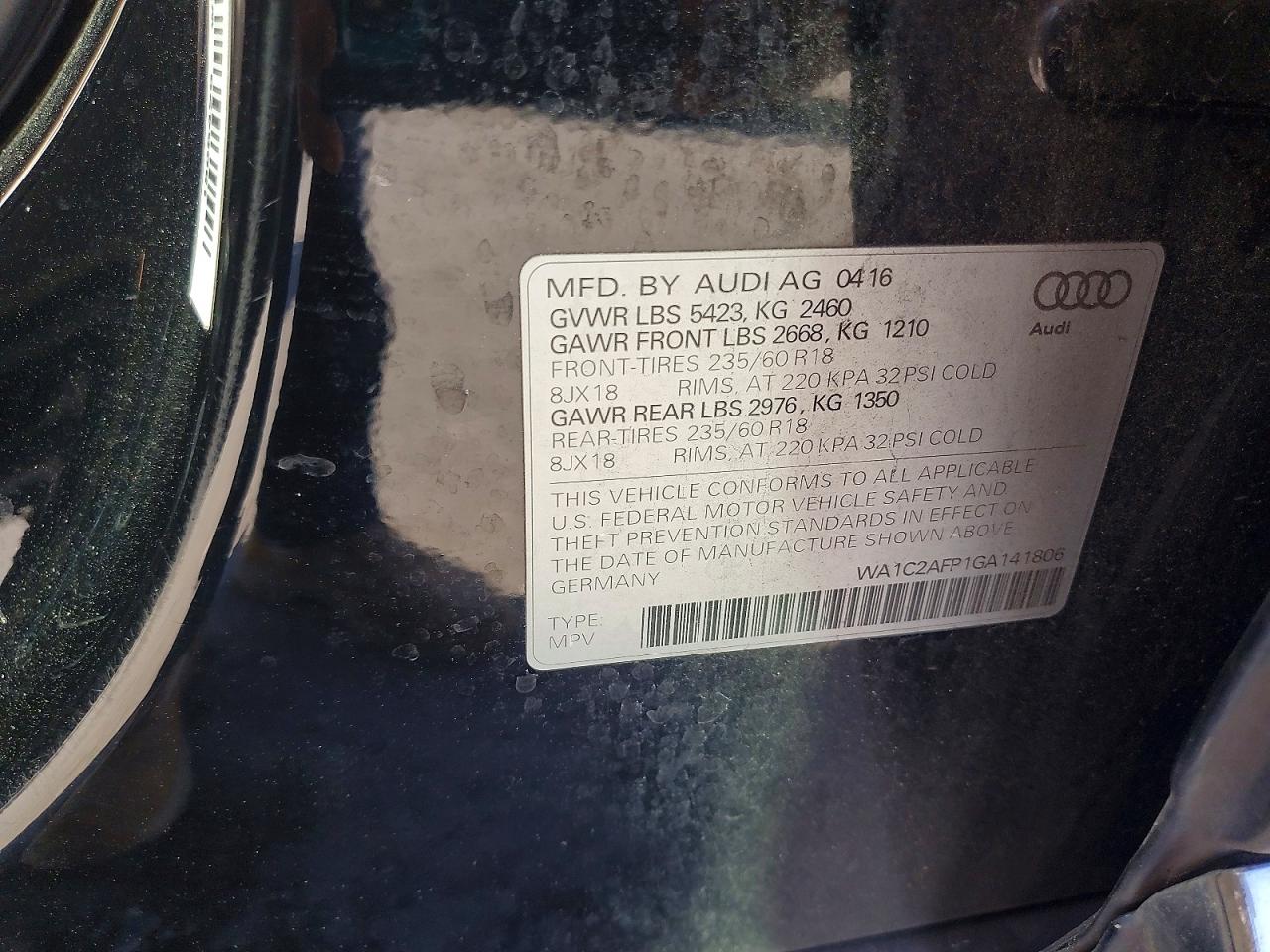 2016 AUDI Q5