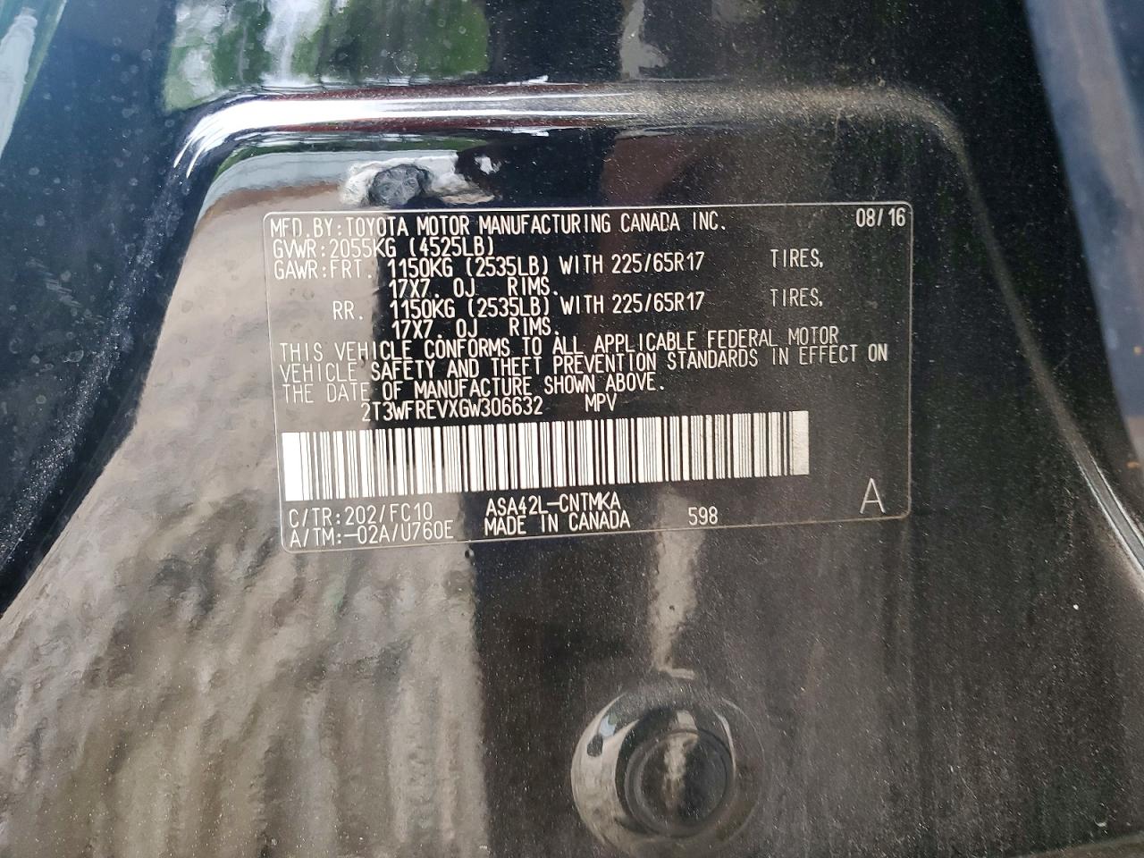2016 TOYOTA RAV4
