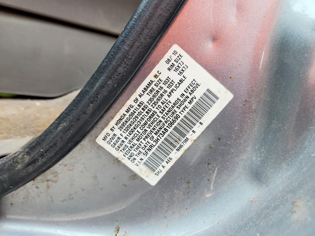 2010 HONDA ODYSSEY