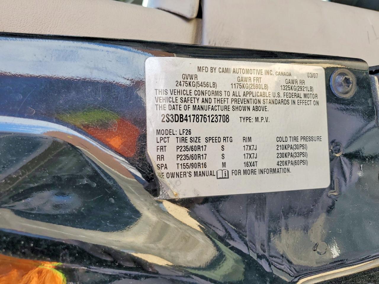 2007 SUZUKI XL7