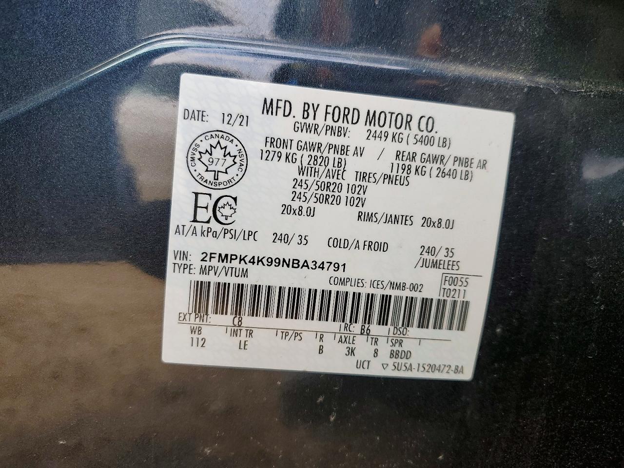 2022 FORD EDGE