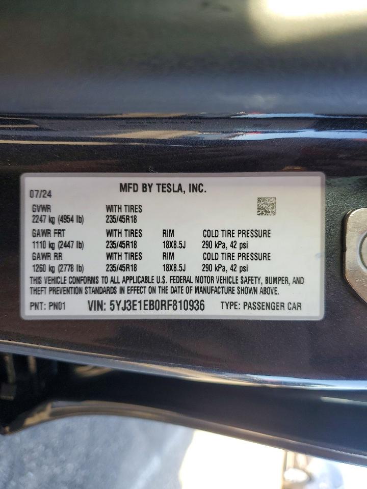 2024 TESLA MODEL 3