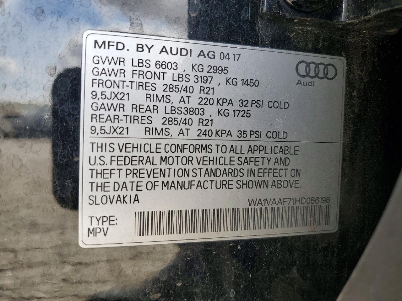2017 AUDI Q7