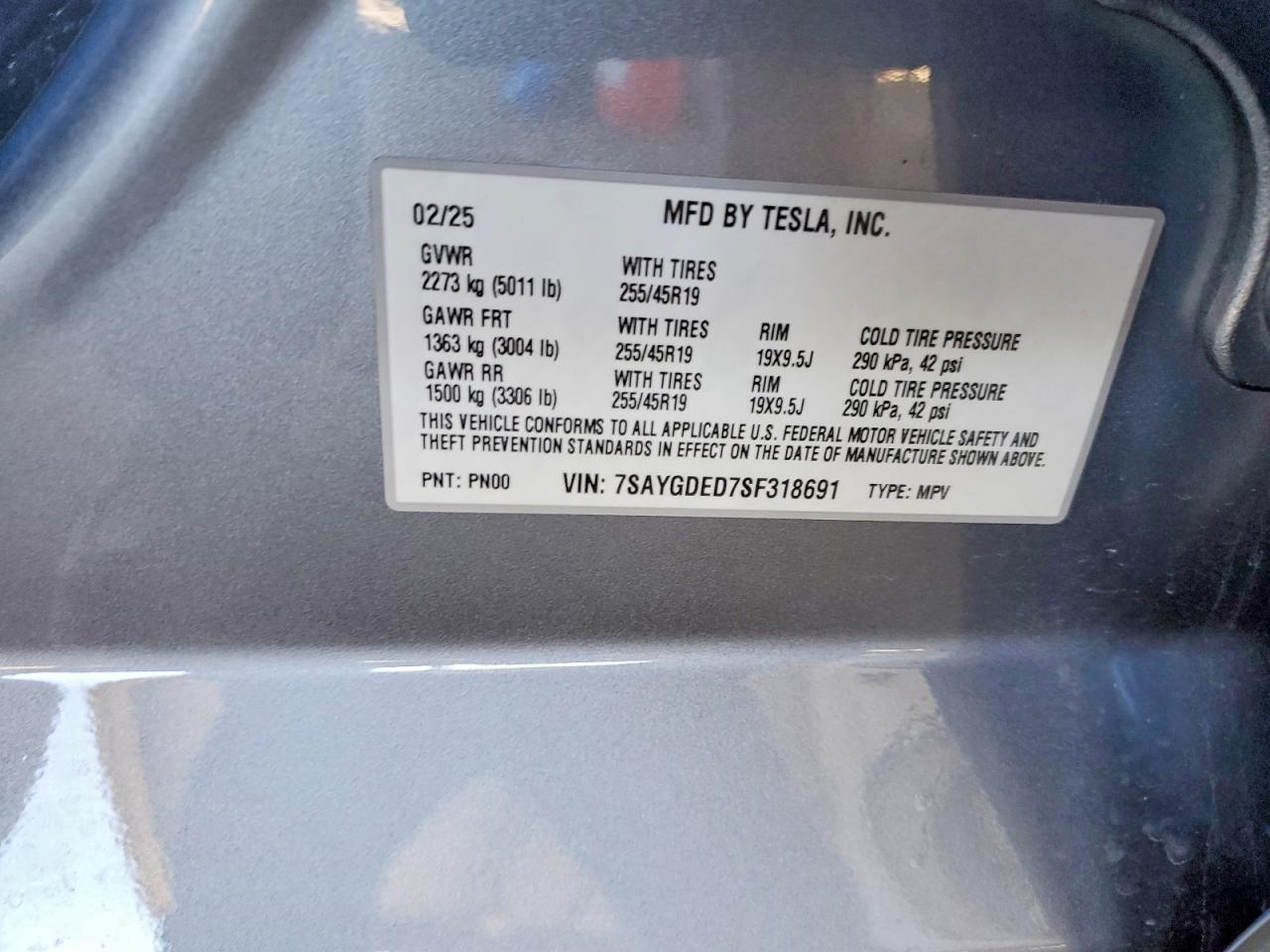2025 TESLA MODEL Y