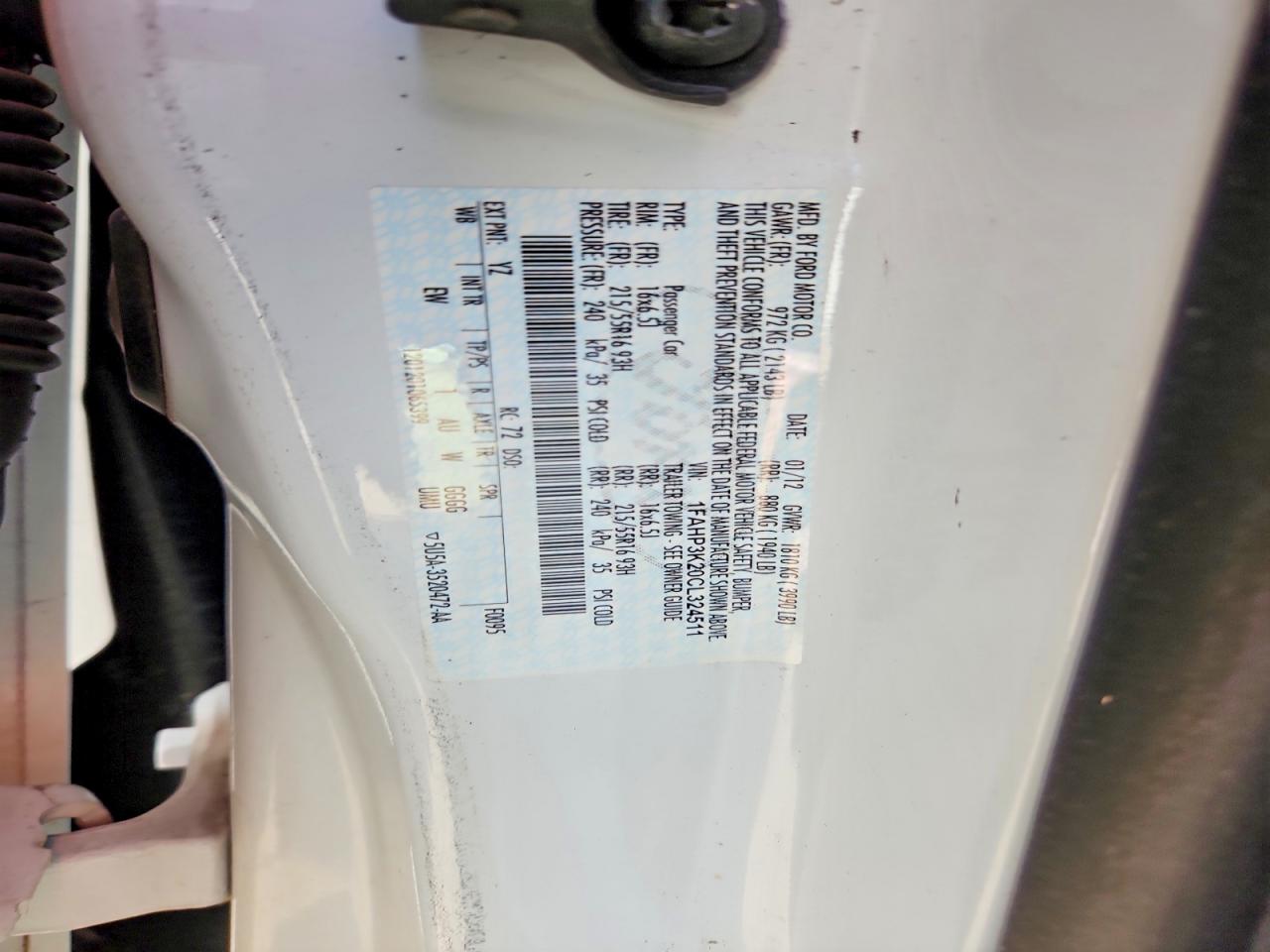 2012 FORD FOCUS