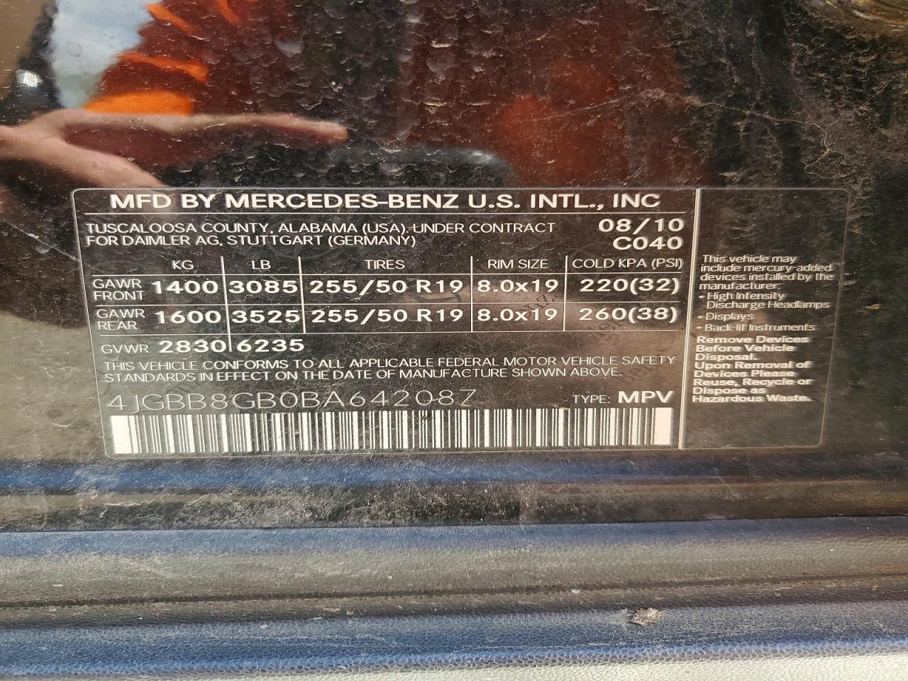 2011 MERCEDES-BENZ M-CLASS