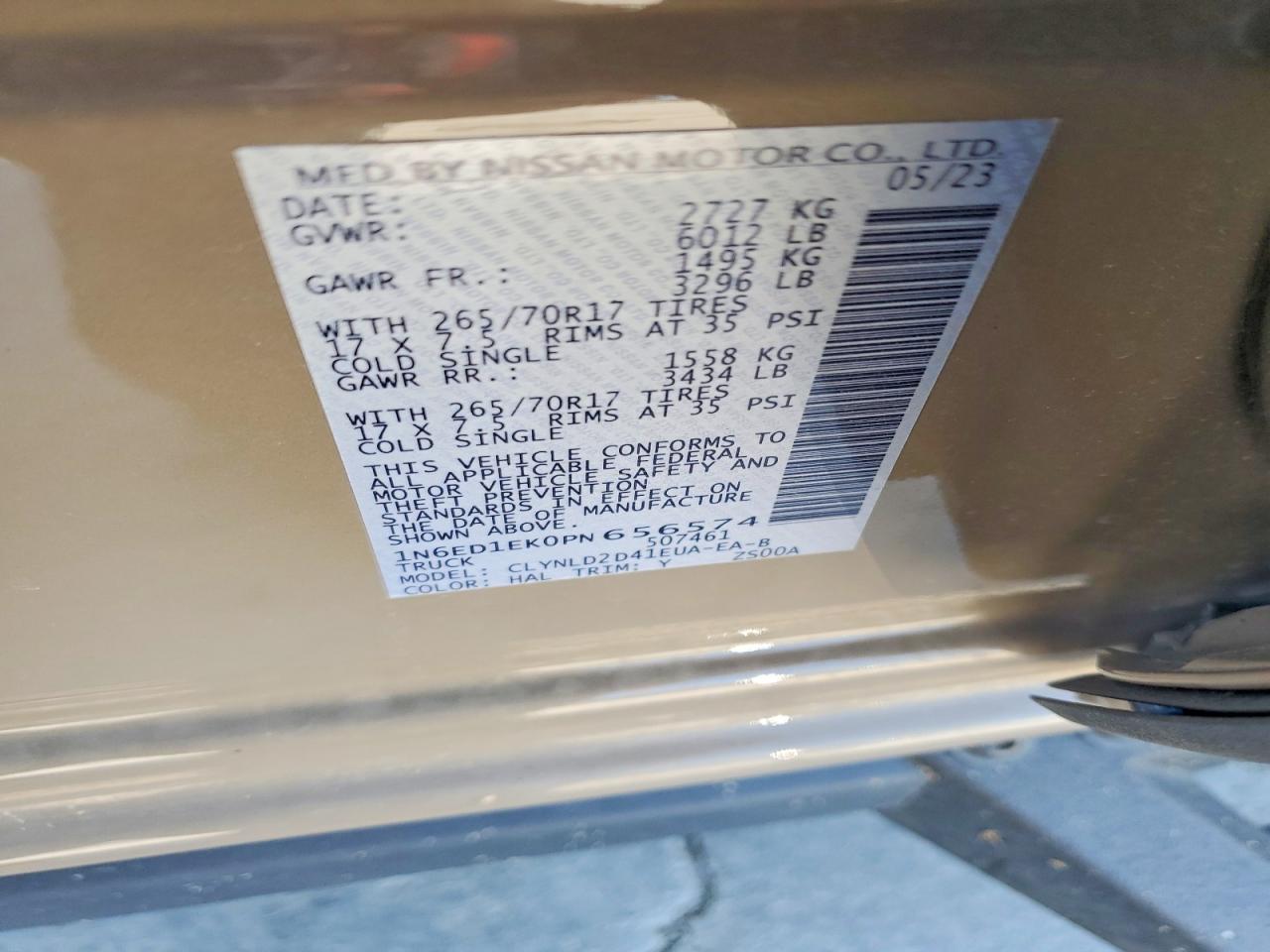 2023 NISSAN FRONTIER