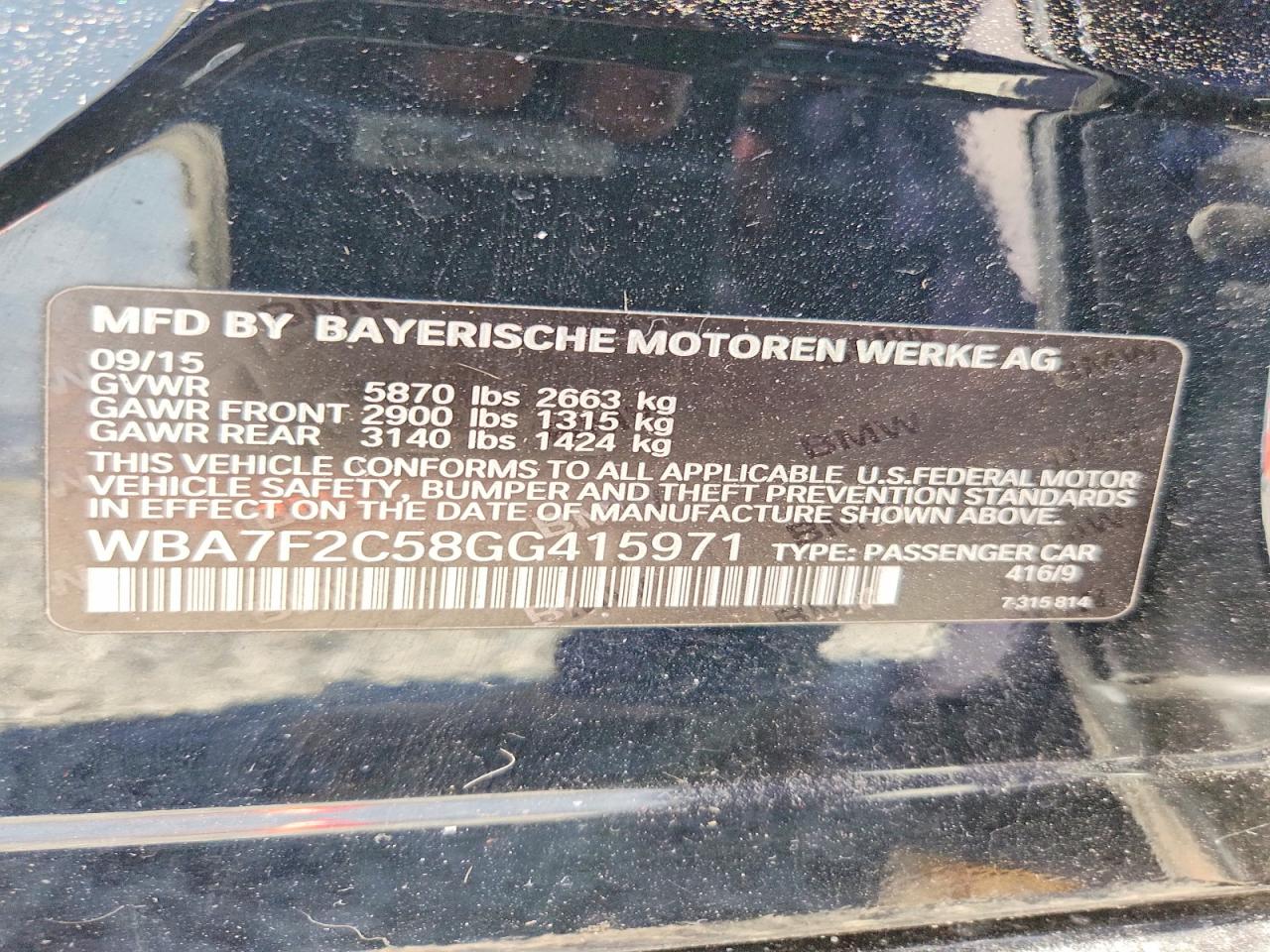 2016 BMW 7 SERIES