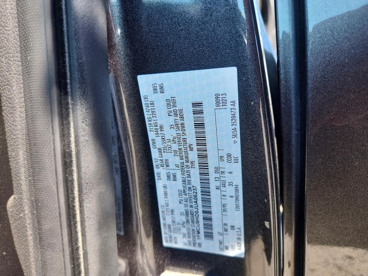 2018 FORD ESCAPE
