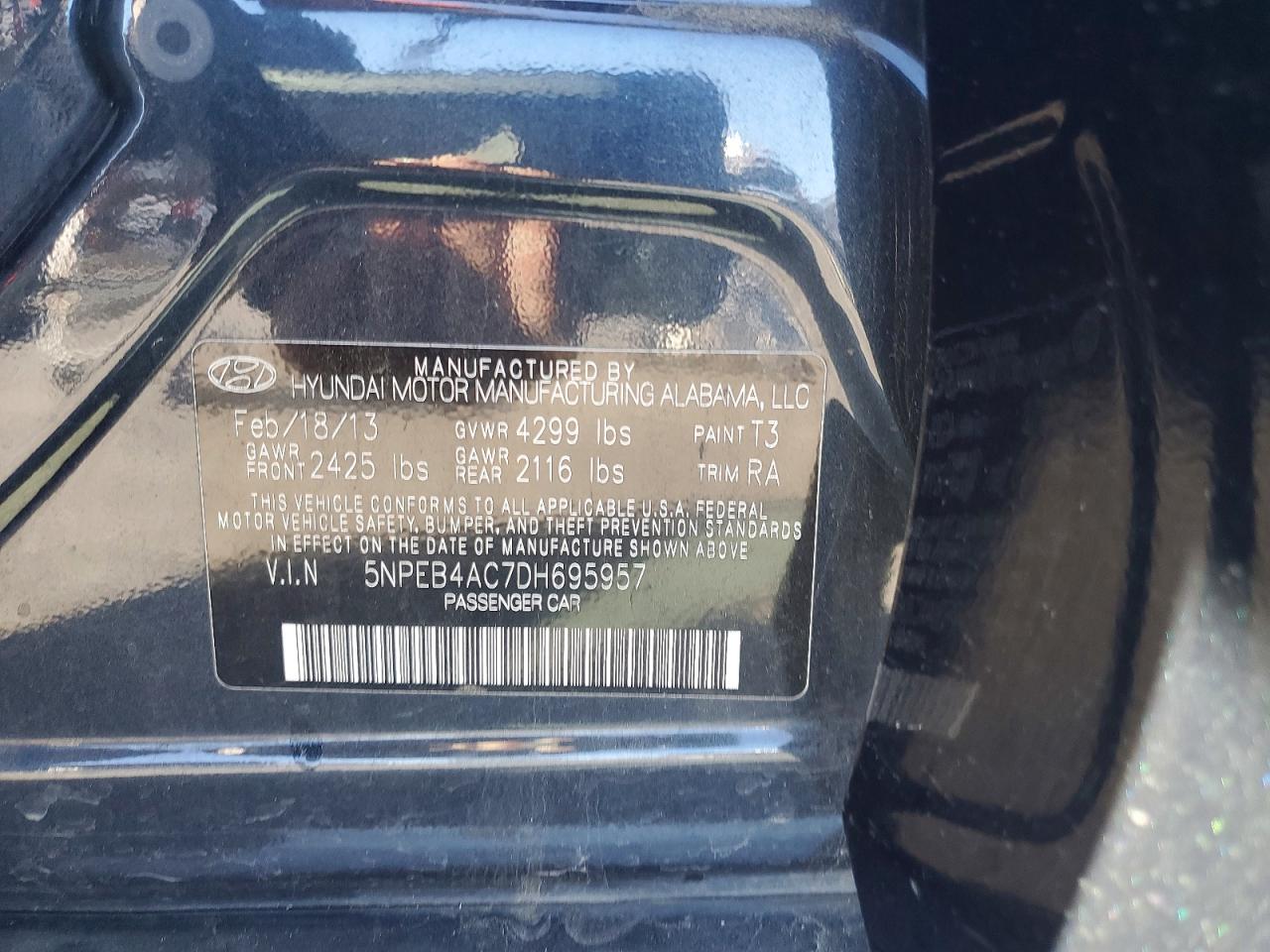 2013 HYUNDAI SONATA