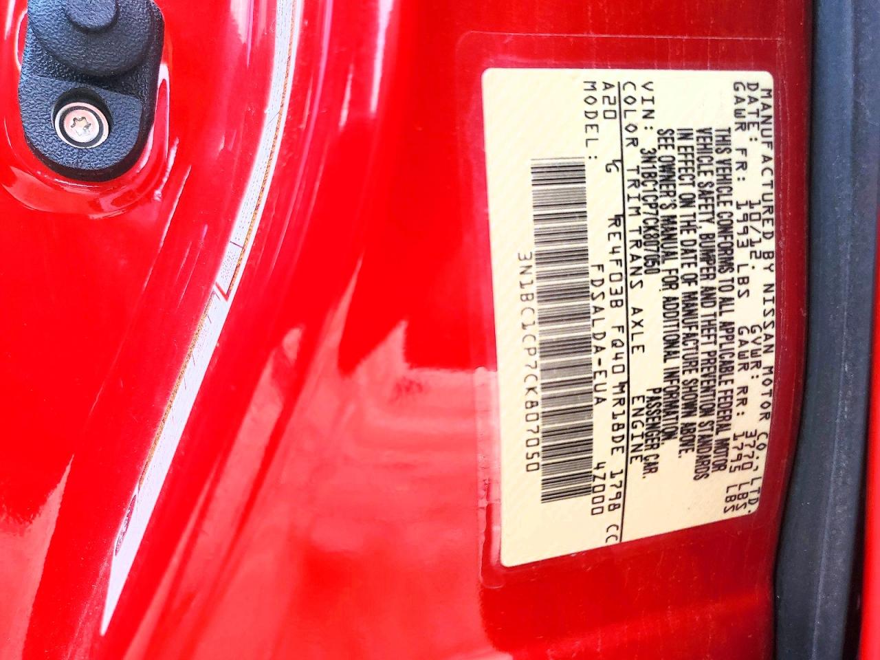 2012 NISSAN VERSA 1.8
