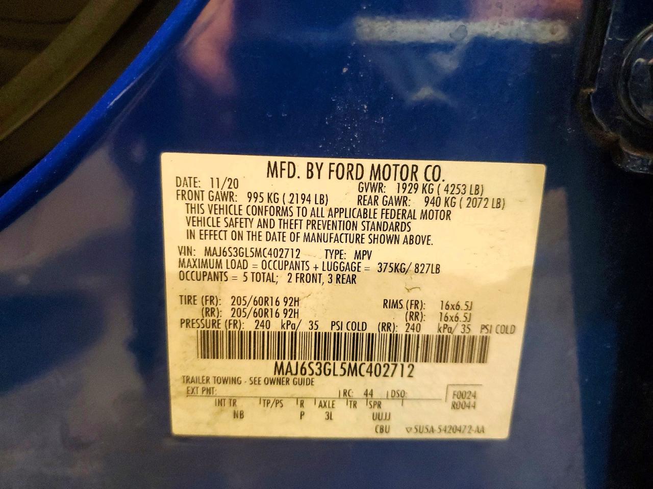 2021 FORD ECOSPORT