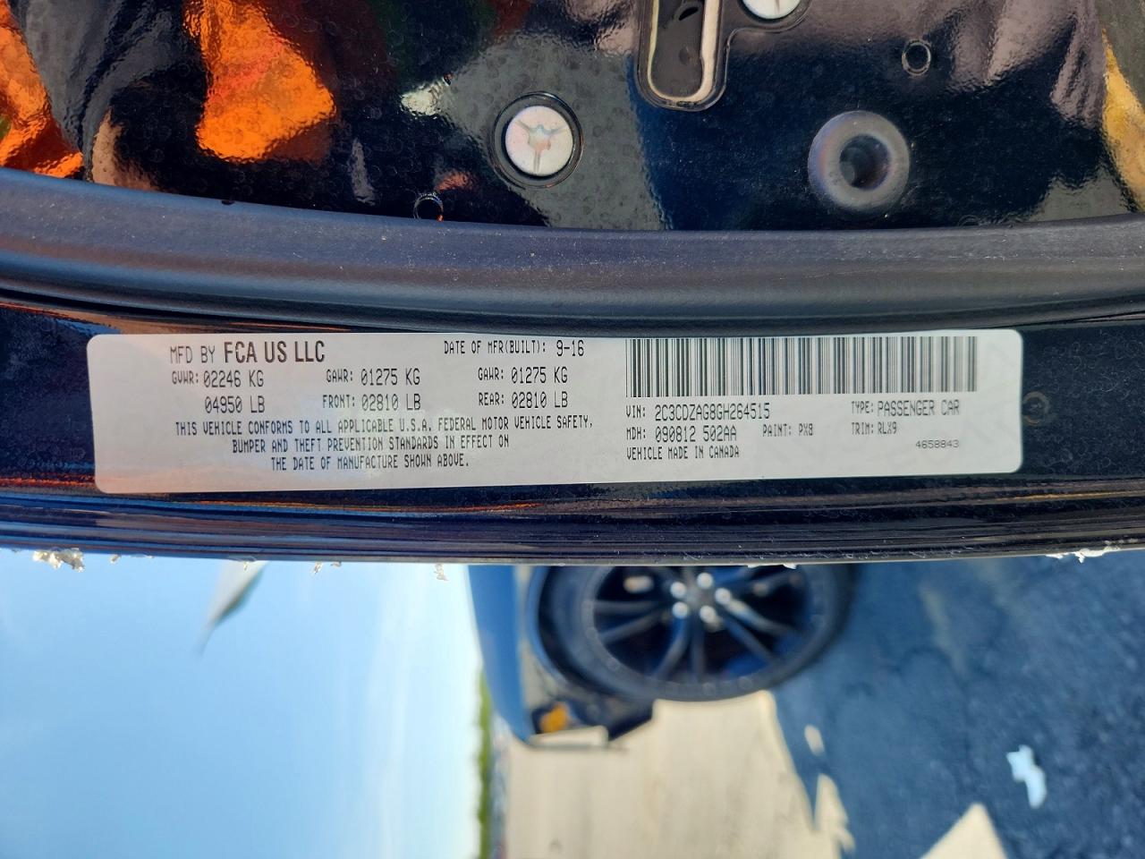 2016 DODGE CHALLENGER