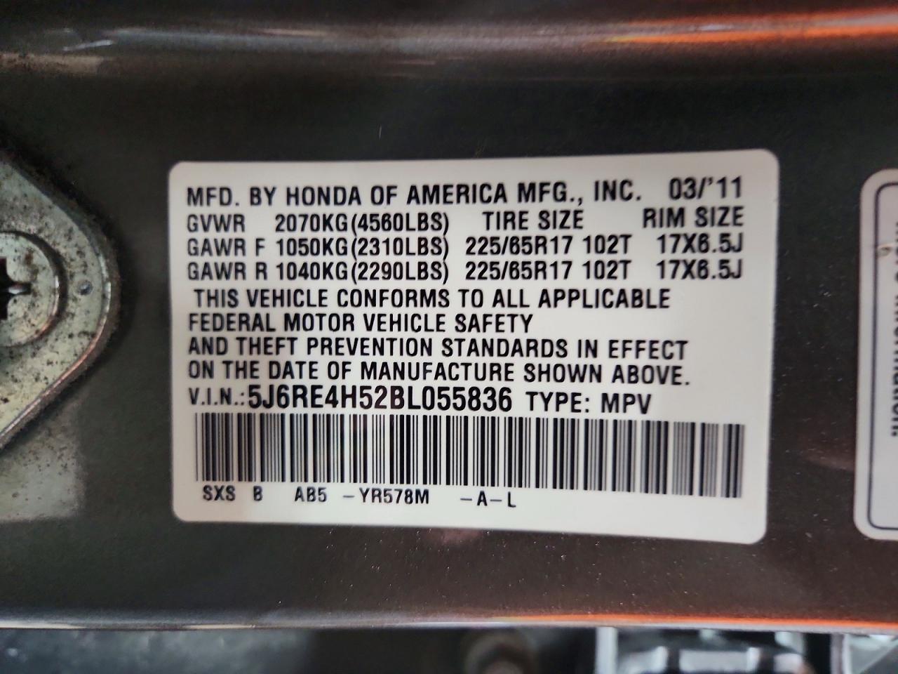 2011 HONDA CRV