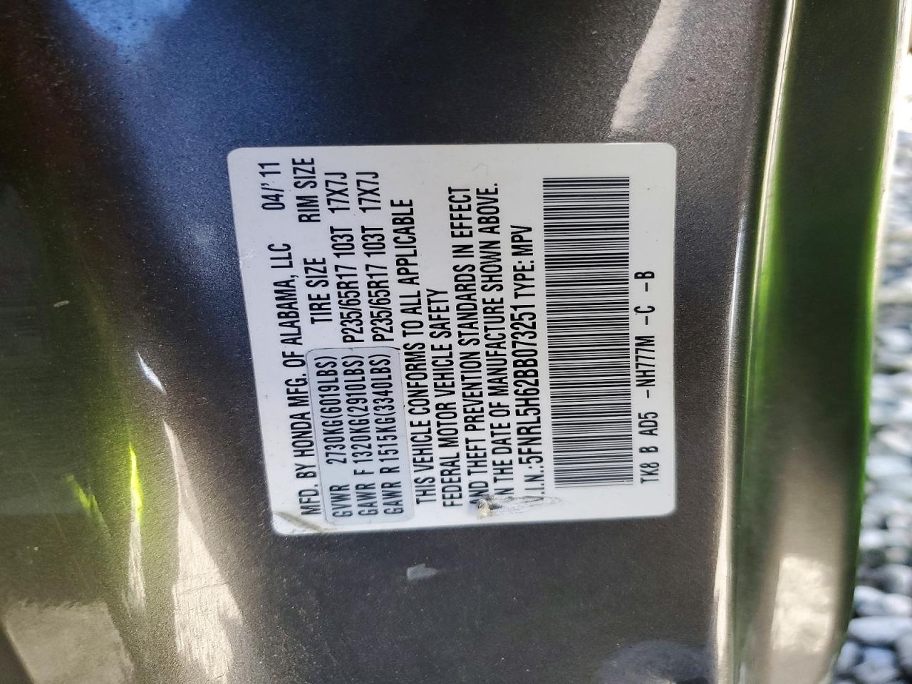 2011 HONDA ODYSSEY