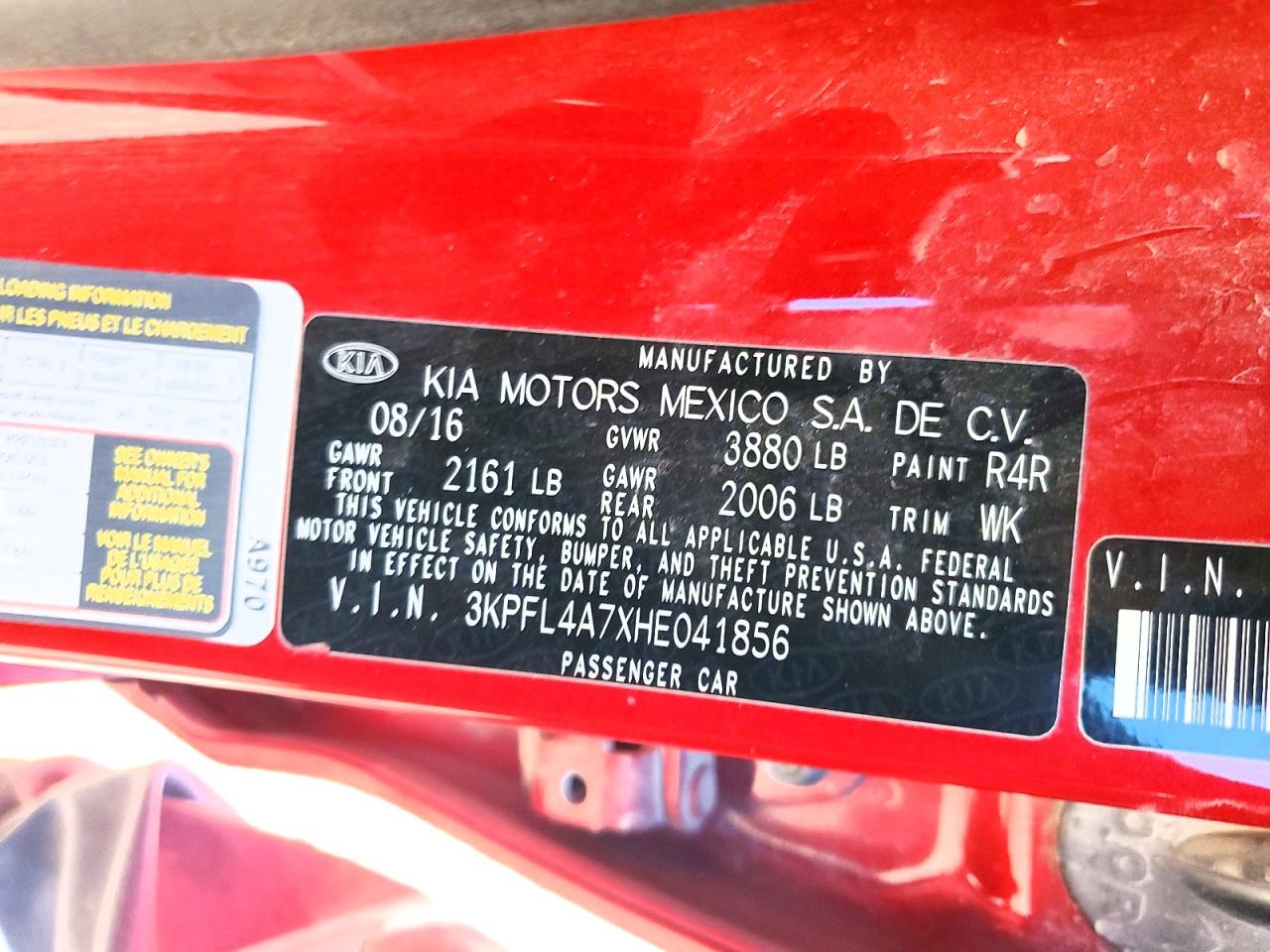 2017 KIA FORTE