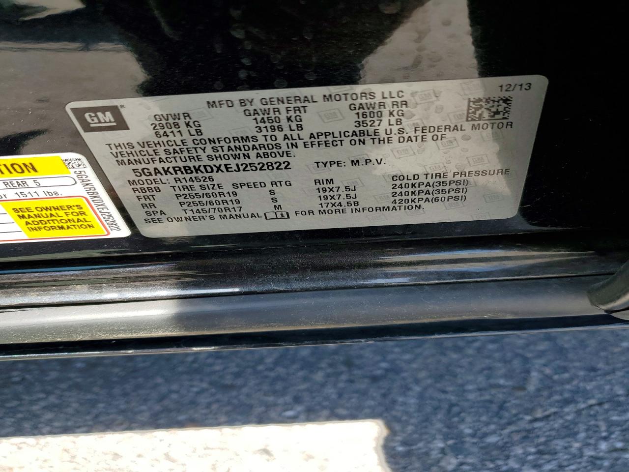 2014 BUICK ENCLAVE