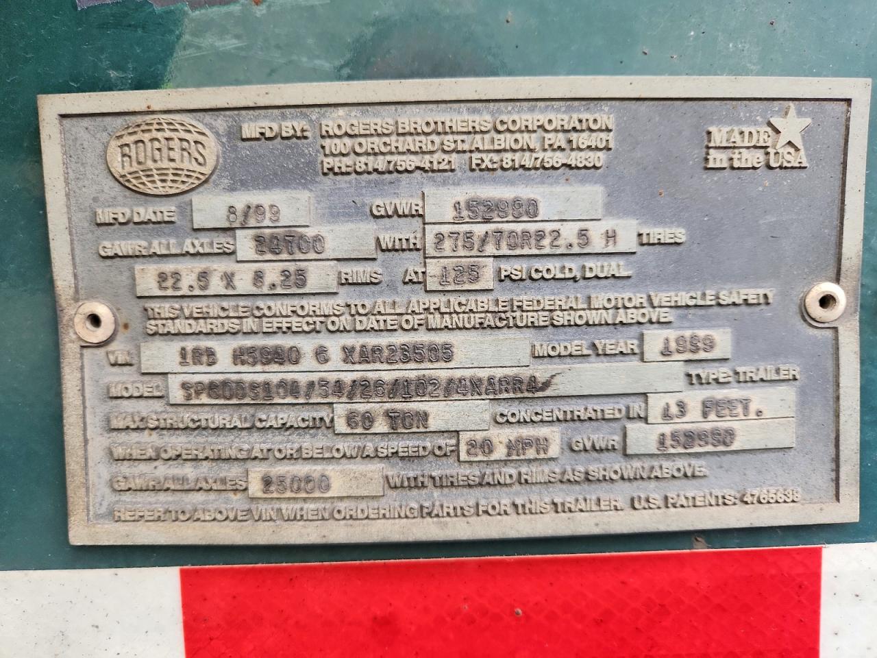 1999 ROGERS ALL Models
