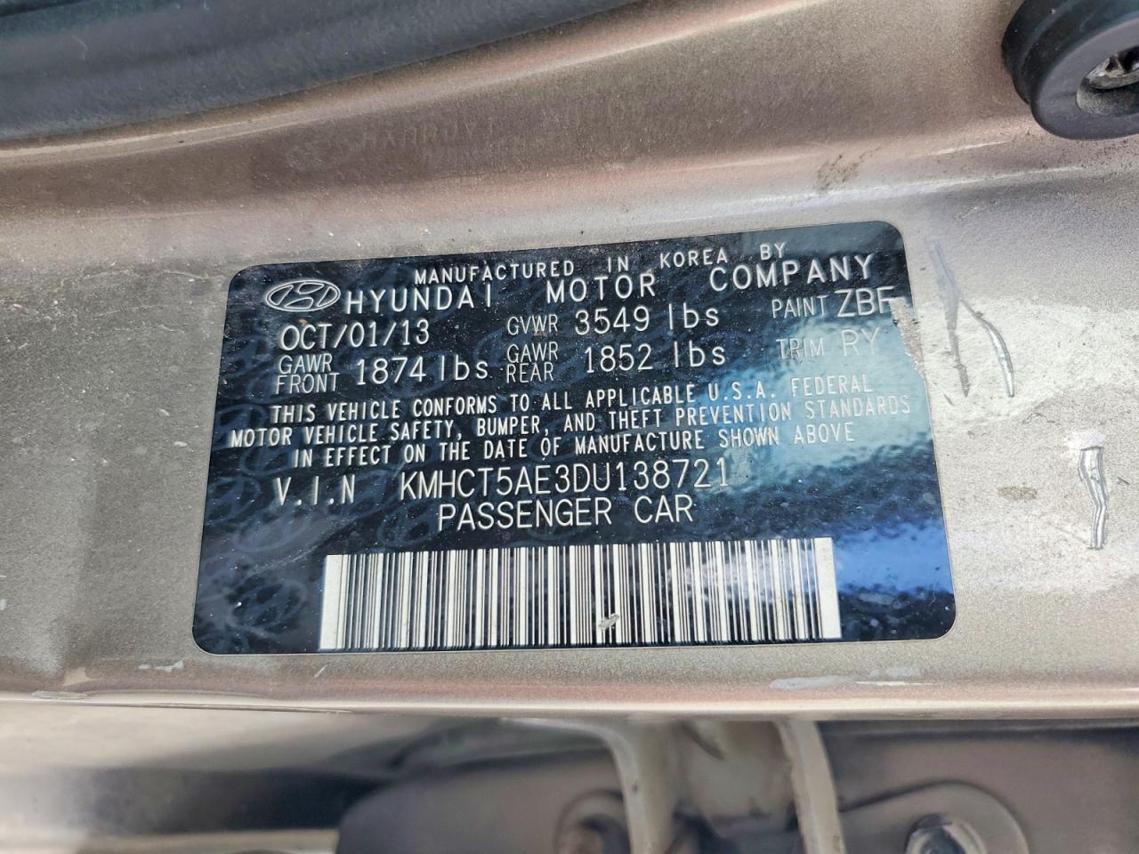 2013 HYUNDAI ACCENT