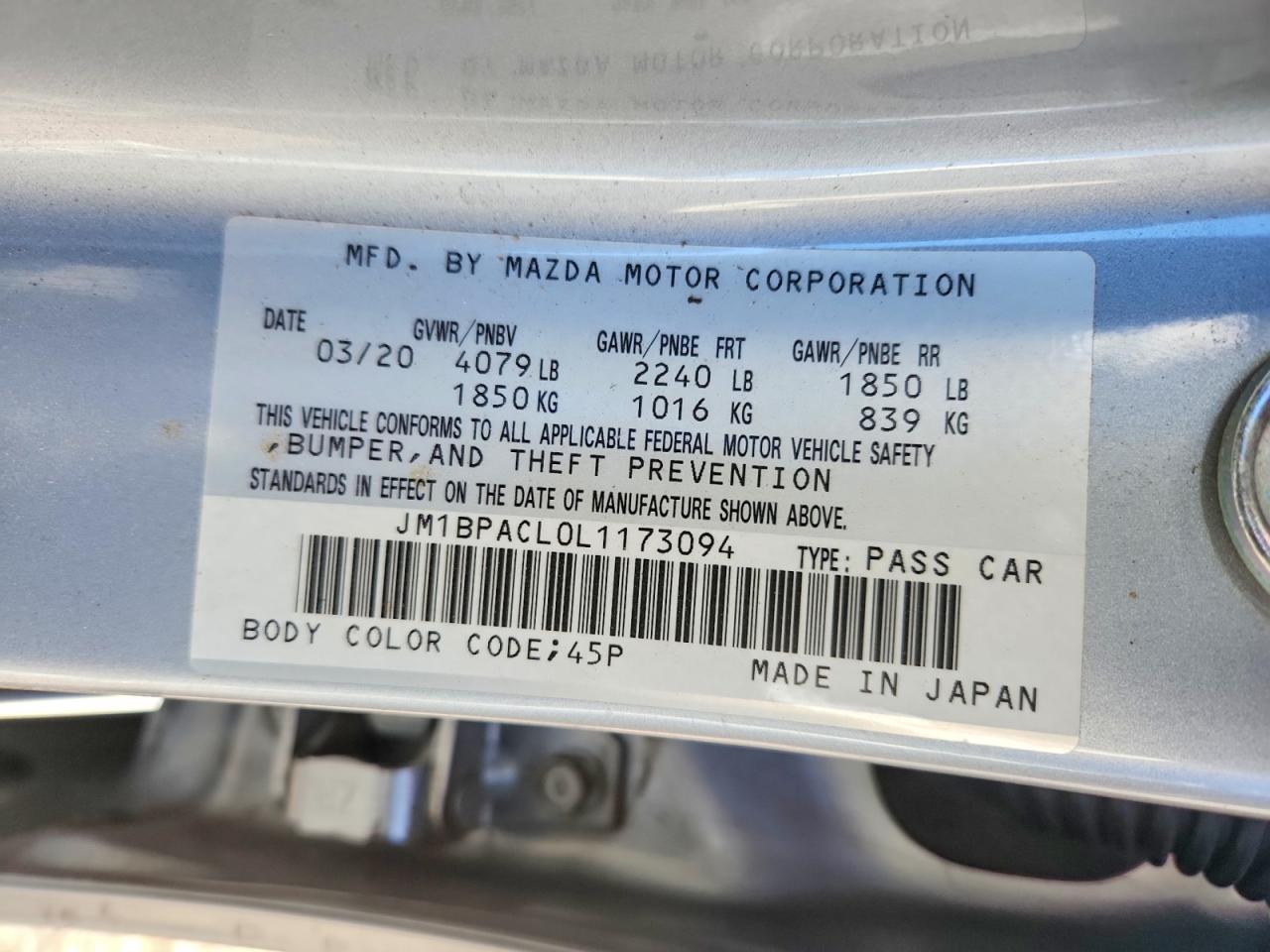 2020 MAZDA 3