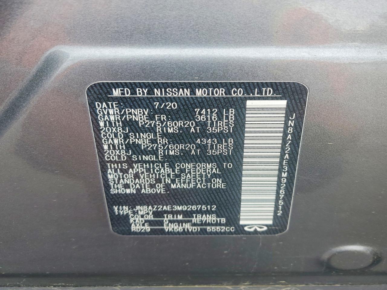 2021 INFINITI QX80