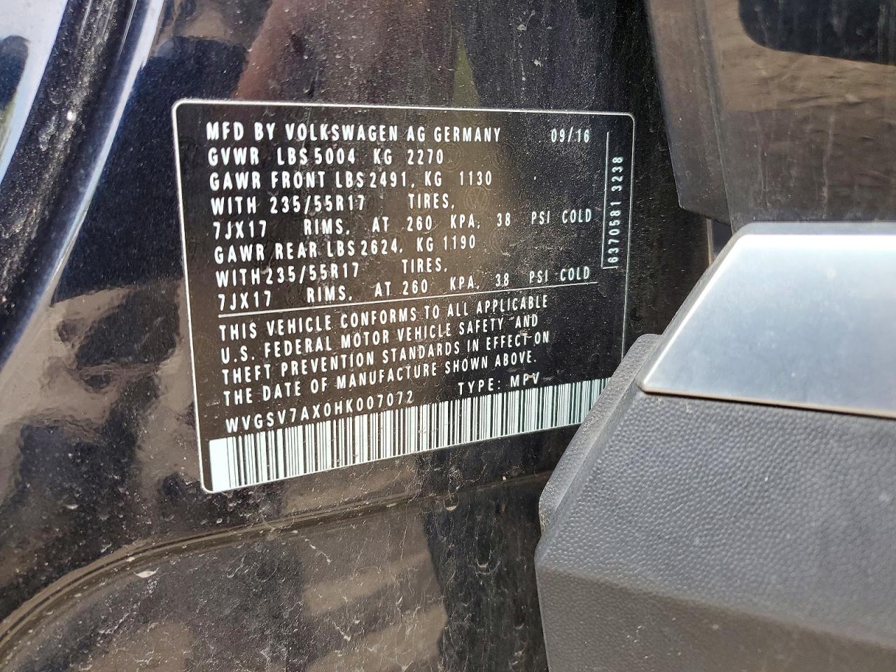2017 VOLKSWAGEN TIGUAN