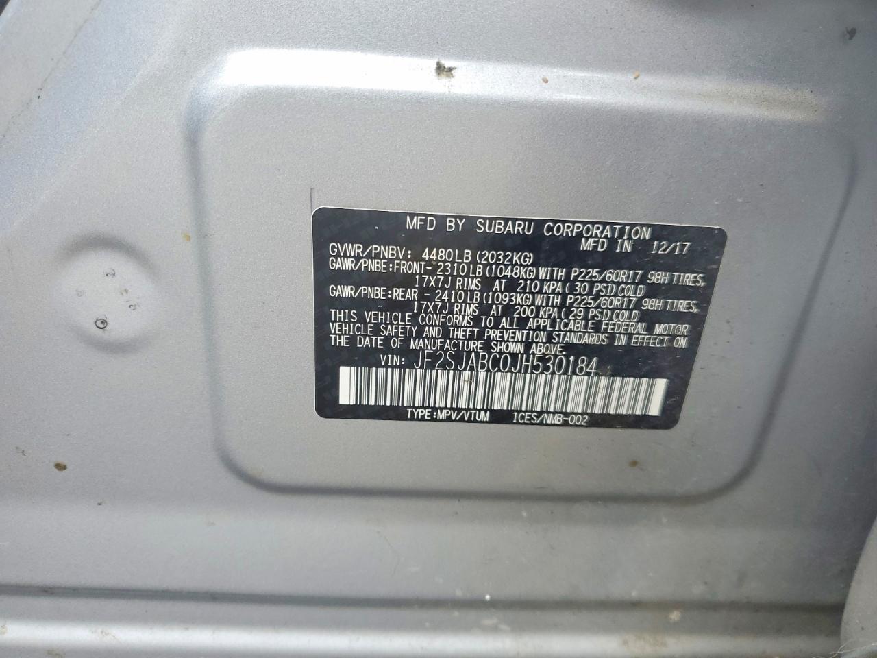 2018 SUBARU FORESTER