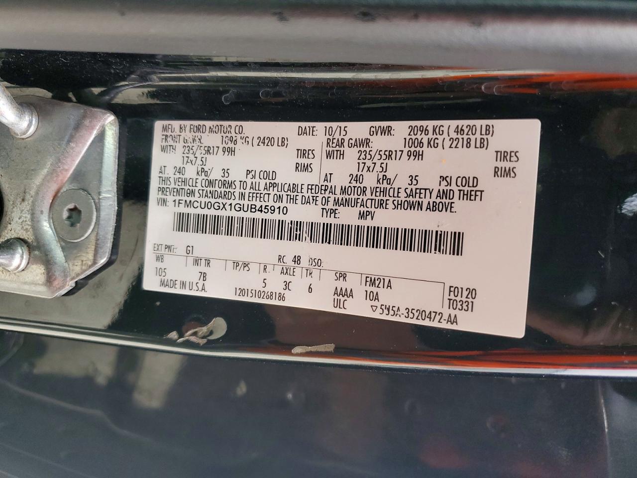 2016 FORD ESCAPE