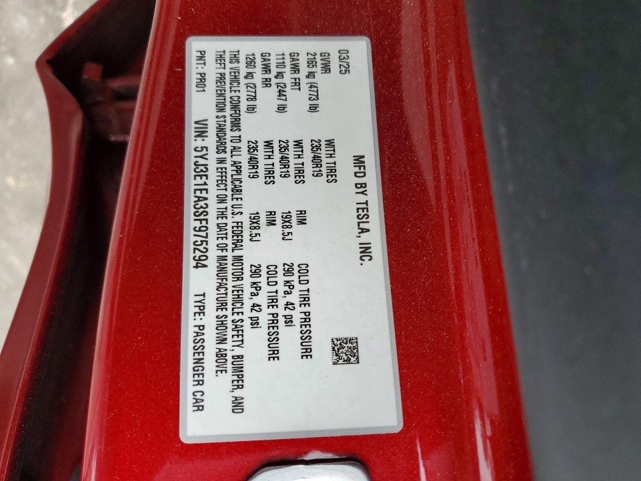 2025 TESLA MODEL 3