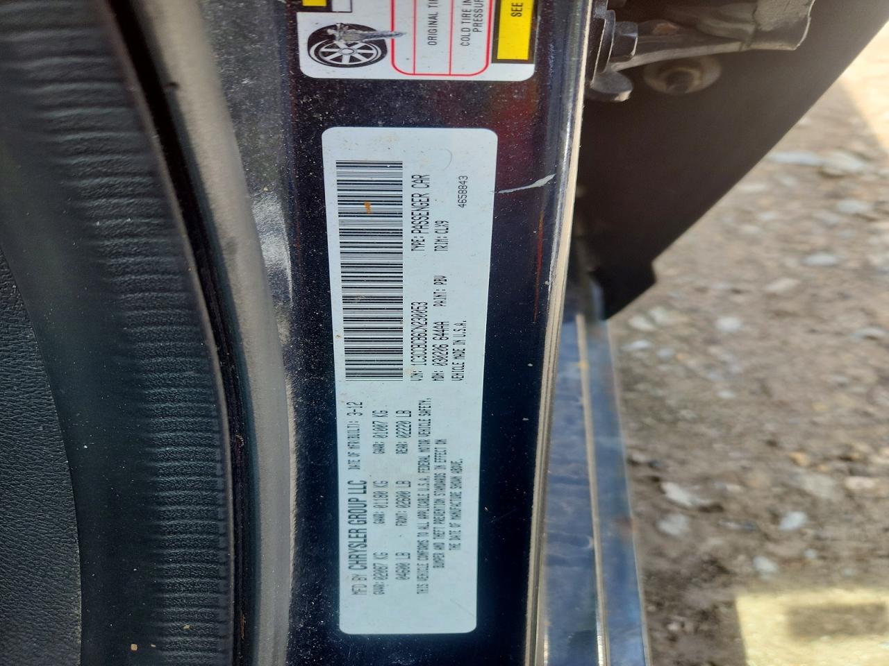 2012 CHRYSLER 200