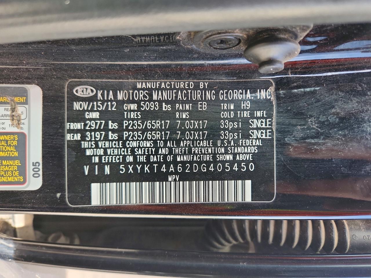 2013 KIA SORENTO